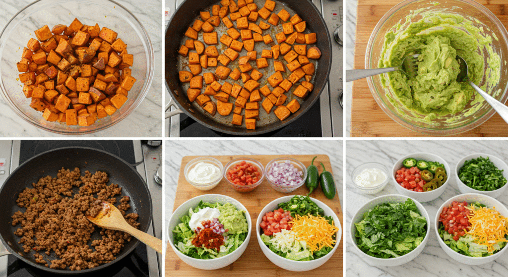 High Protein Sweet Potato Taco Bowl Easy Recipe 14 Steps for High Protein Sweet Potato Taco Bowl Recipe